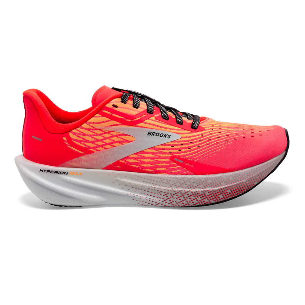 Men's Brooks Hyperion Max, Fiery Coral/Orange Pop/Blue, 12 D Medium