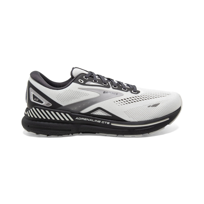 Men's Brooks Adrenaline GTS 23, Oyster/Ebony/Alloy, 12.5 D Medium