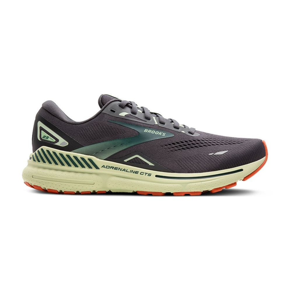 Men's Brooks Adrenaline GTS 23, Ebony/Smoke Green/Clay, 14 D Medium — RELAY