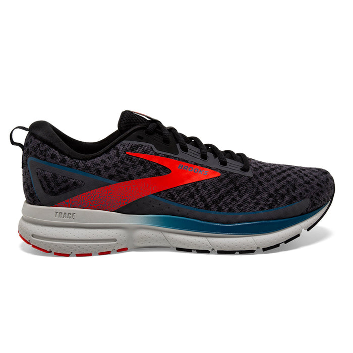 Men's Brooks Trace 3, Blackened Pearl/Red/Blue, 12 D Medium