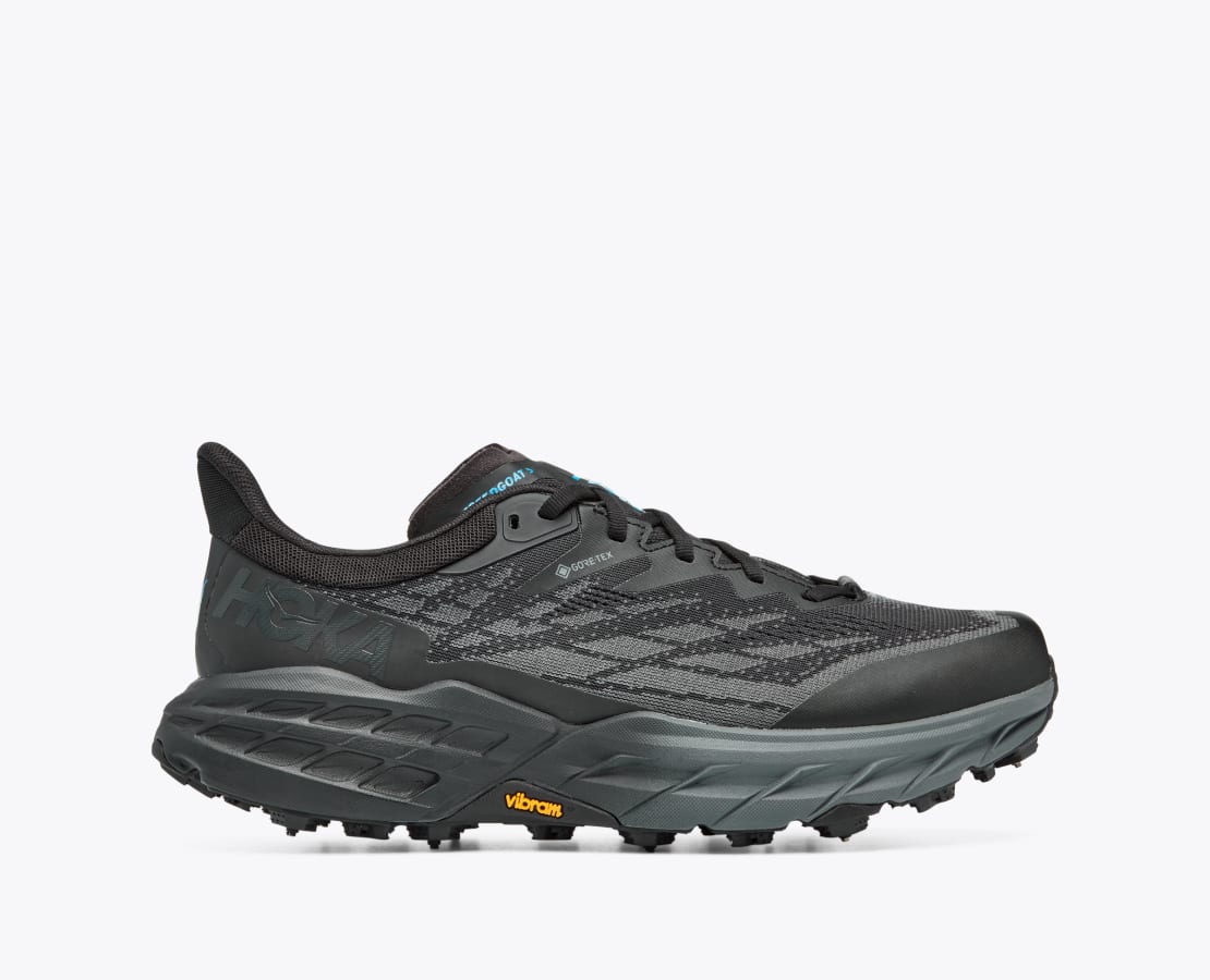 Men's Hoka Speedgoat 5 GTX Spike, Black/Black, 11 D Medium