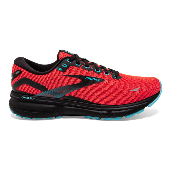 Women's Brooks Ghost 15, Coral/Black/Blue, 5 B Medium