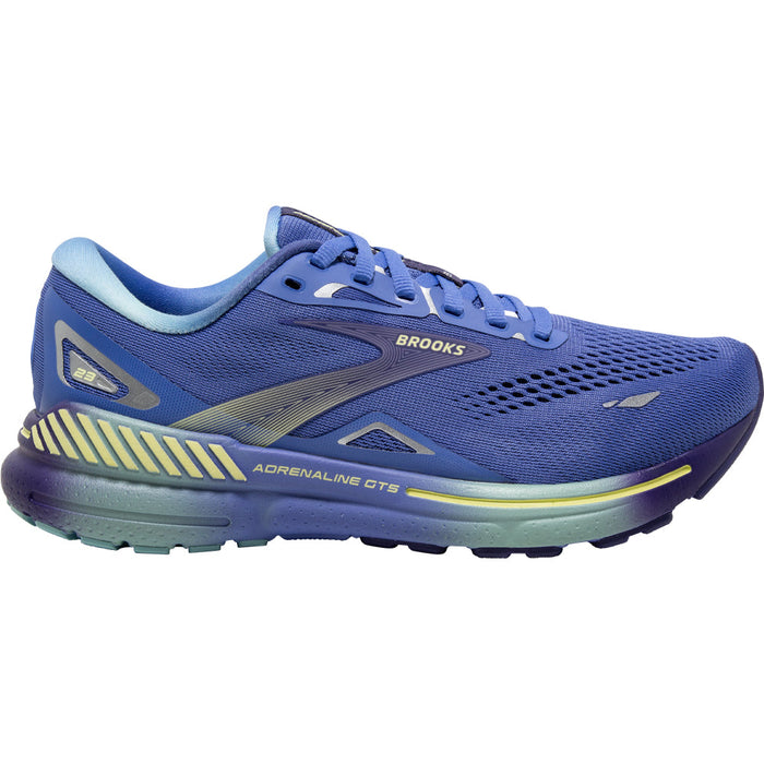 Women's Brooks Adrenaline GTS 23, Baja Blue/Wisteria/Yellow Lime, 6 B Medium