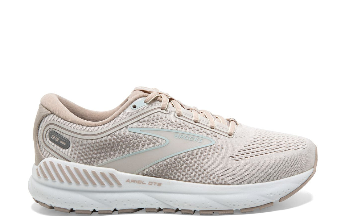 Women's Brooks Ariel GTS 23, Chateau Grey/White Sand, 7 D Wide