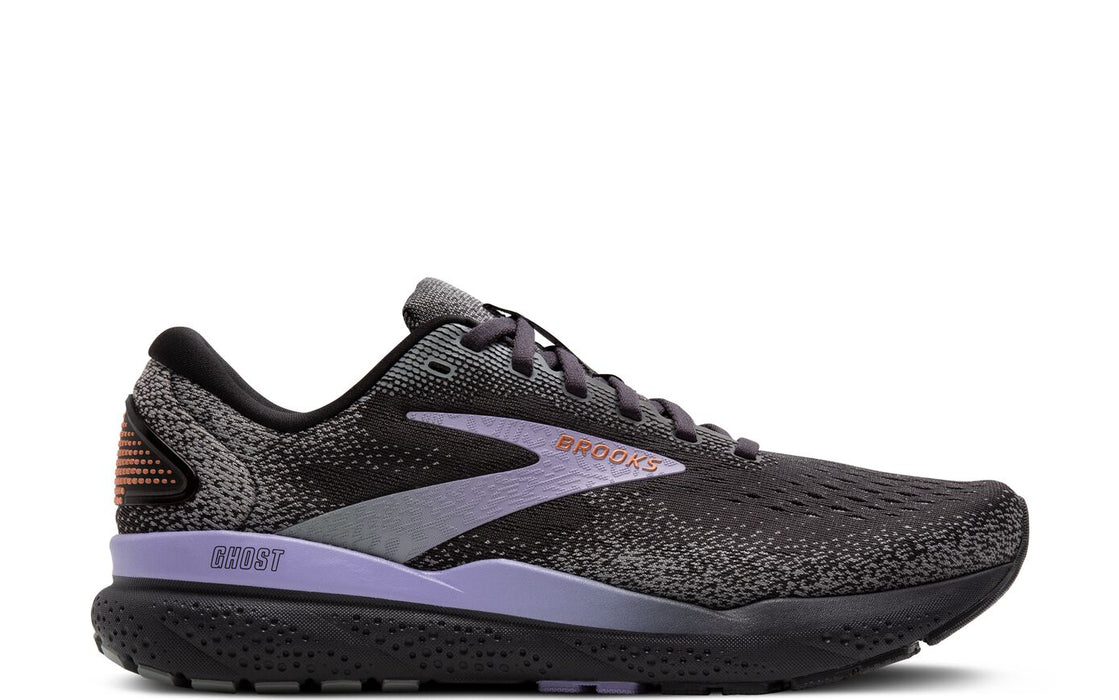 Women's Brooks Ghost 16, Ebony/Lavender/Copper, 7 B Medium