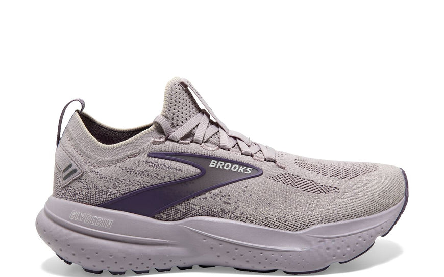 Women's Brooks Glycerin StealthFit 21, Raindrops/Purple Sage, 9.5 B Medium