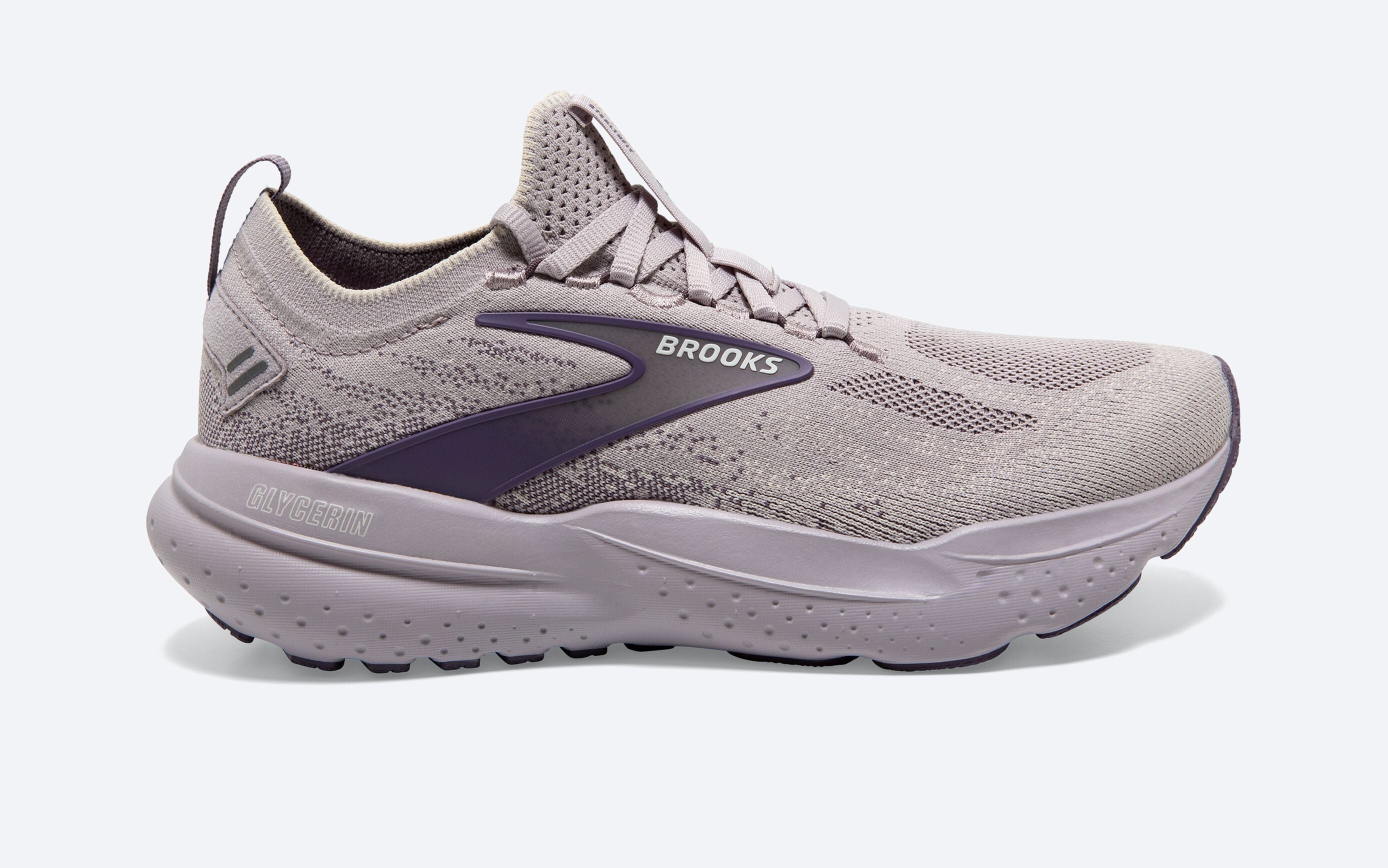 Women's Brooks Glycerin StealthFit 21, Raindrops/Purple Sage, 6.5 B Medium