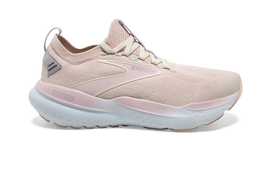 Women's Brooks Glycerin StealthFit 21, Pink/Marshmallow/Orchid, 6.5 B Medium