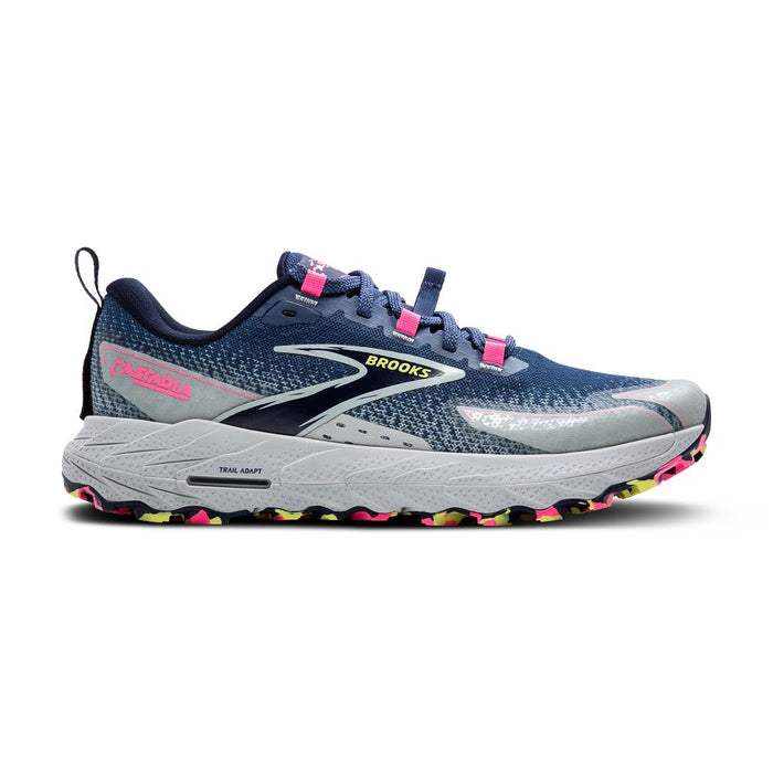 Women's Brooks Cascadia 18, Oceana/Pearl Blue/Pink, 10 B Medium