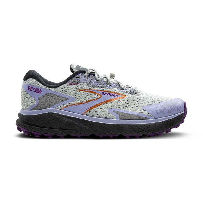 Women's Brooks Divide 5, Mercury/Ebony/Sweet Lavender, 8.5 B Medium