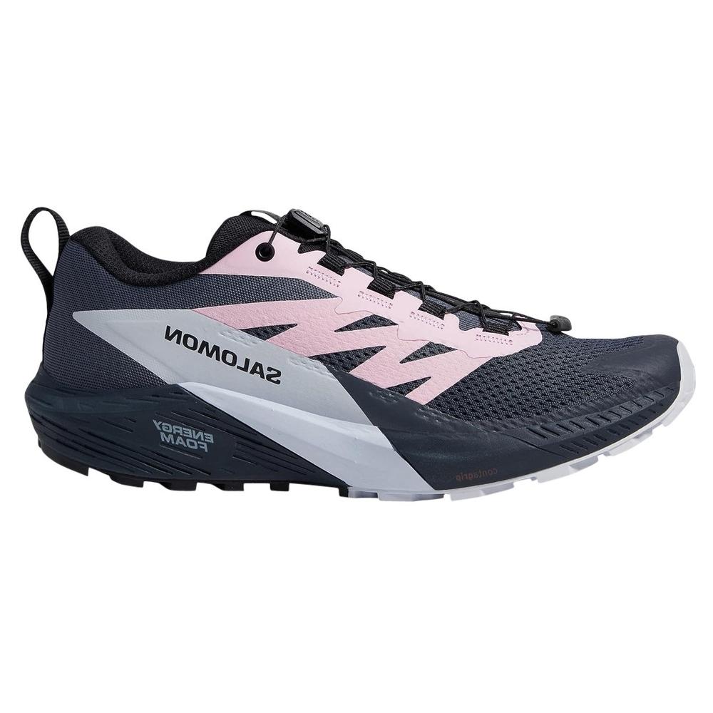 Women's Salomon Sense Ride 5, India Ink/Lilac Sachet/Arctic Ice, 7.5 B Medium