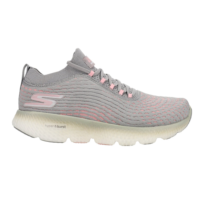 Women's Skechers Go Run MaxRoad 4, Gray/Pink, 7 B Medium