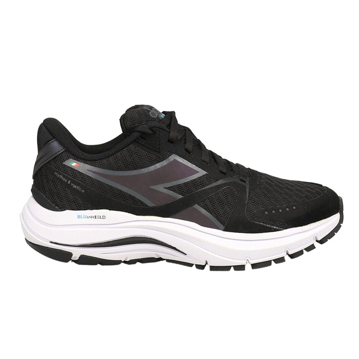 Women's Diadora Mythos Blushield 8 Vortice, Black/White, 7.5 B Medium