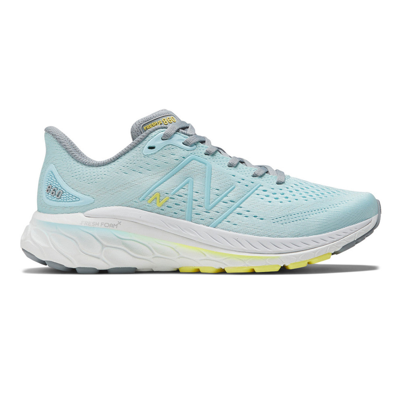 Women's New Balance Fresh Foam X 860v13, Blue/Steel/Cosmic Pineapple, 9 D Wide