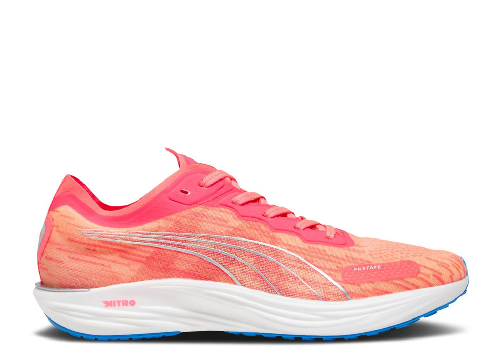 Women's Puma Liberate Nitro 2, Fire Orchid/Puma Silver/Icy Blue, 10 B Medium