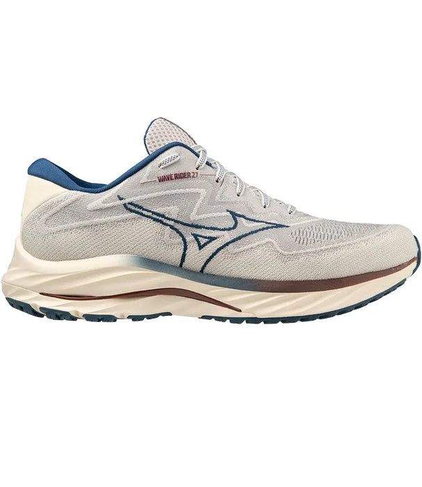 Men's Mizuno Wave Rider 27 SSW, Papyrus/Blue Opal, 11.5 D Medium