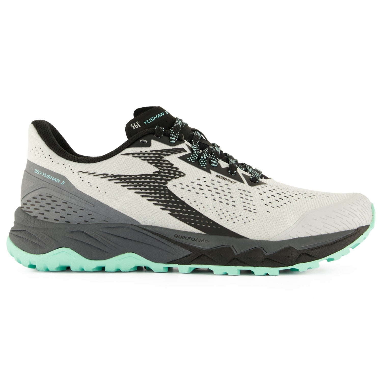 Women's 361 Degrees Yushan 3, Oyster Mushroom/Black, 8 B Medium