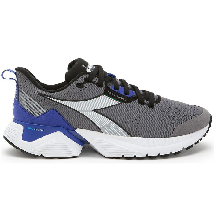 Men's Diadora Mythos Blushield Vigore 2, Steel Gray/Black, 12 D Medium