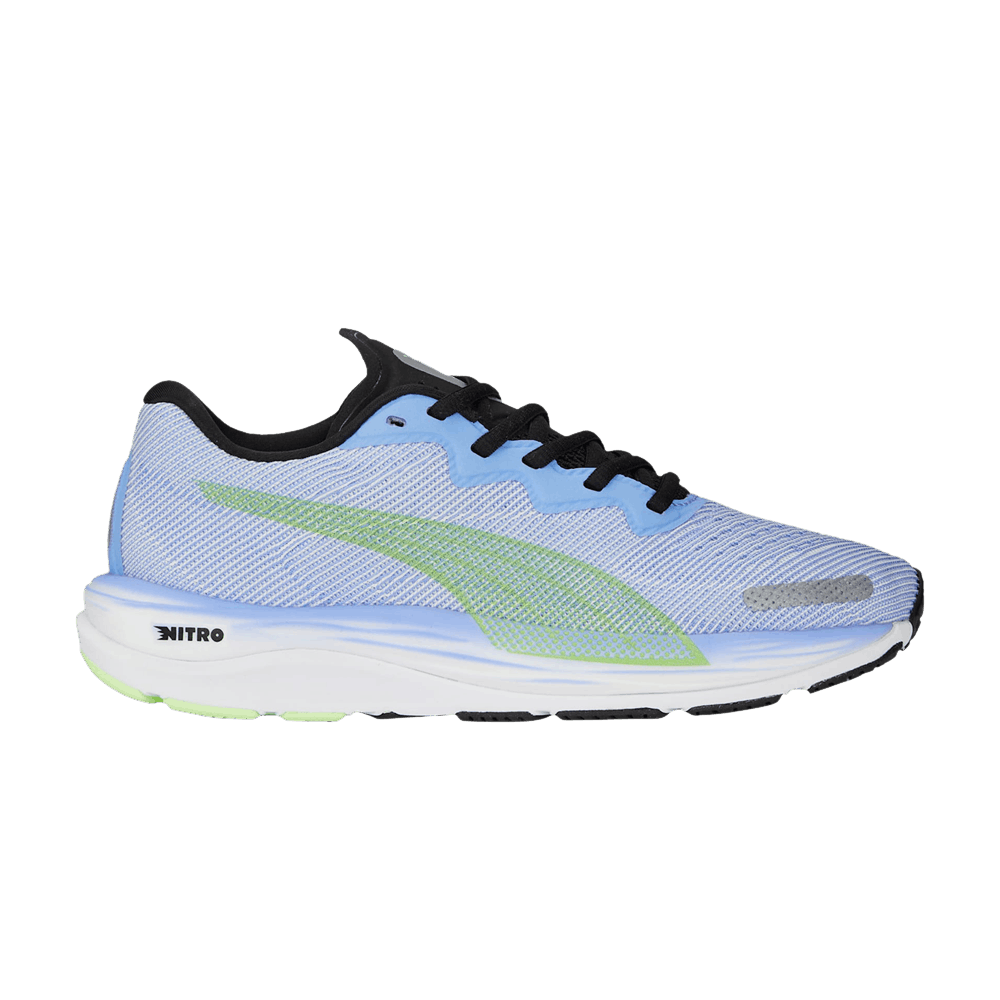 Women's Puma Velocity Nitro 2, Elektro Purple/Fizzy Lime, 11 B Medium