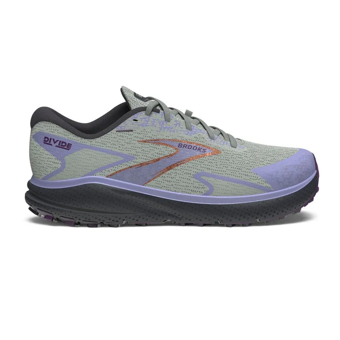 Women's Brooks Divide 5, Mercury/Ebony/Sweet Lavender, 6 B Medium