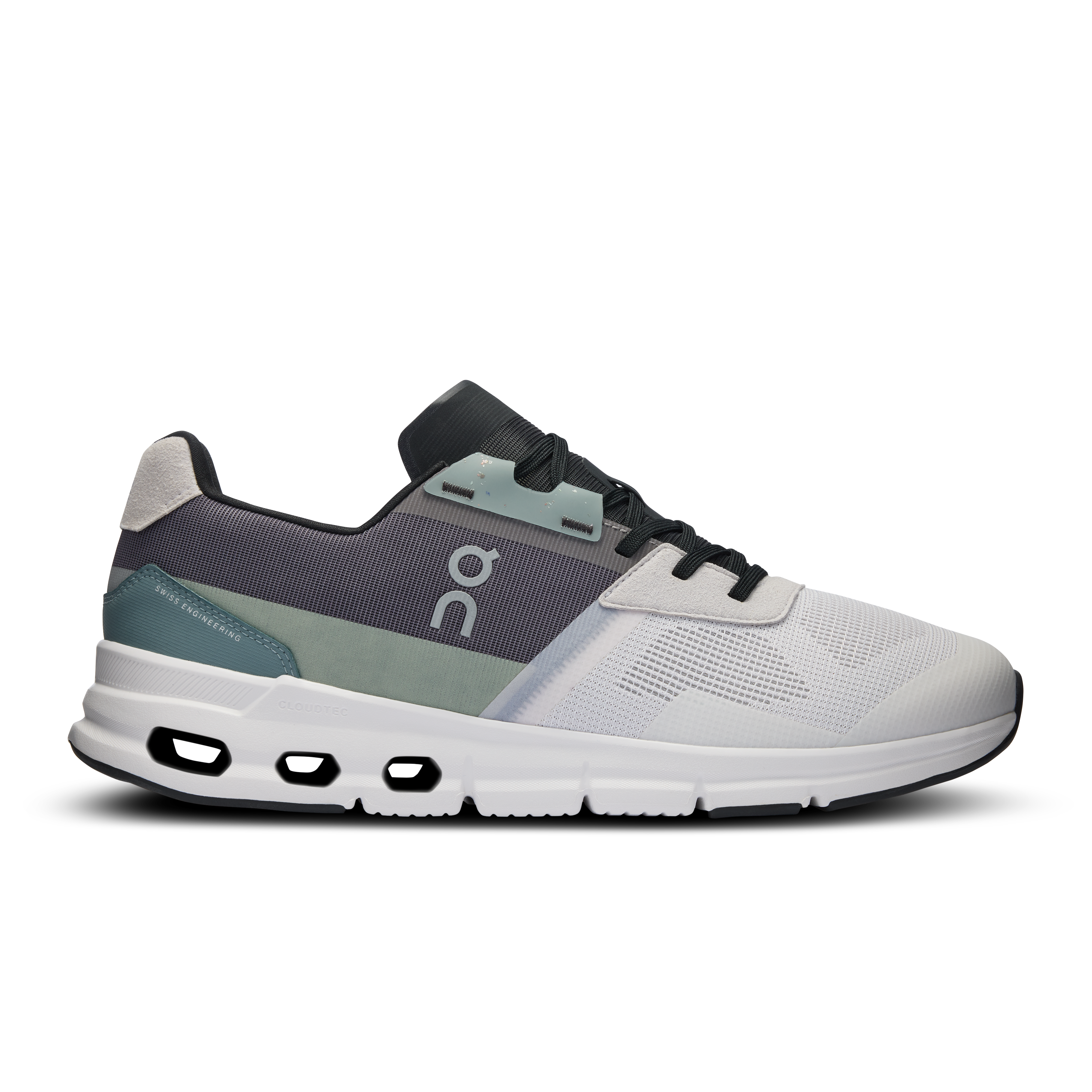 Men's On Cloudrift, White/Asphalt, 10.5 D Medium
