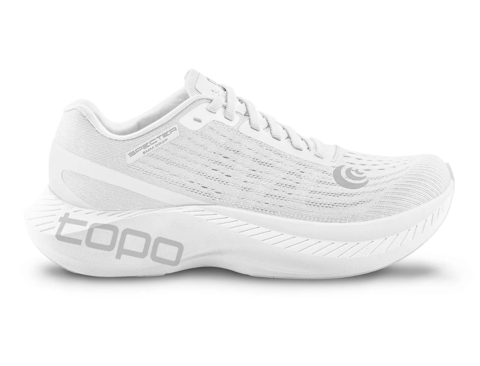 Women's Topo Athletic Specter, White/Grey, 7 B Medium