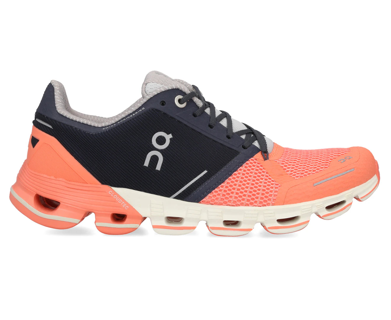 Women's On Cloudflyer, Salmon/Ink, 7.5 B Medium