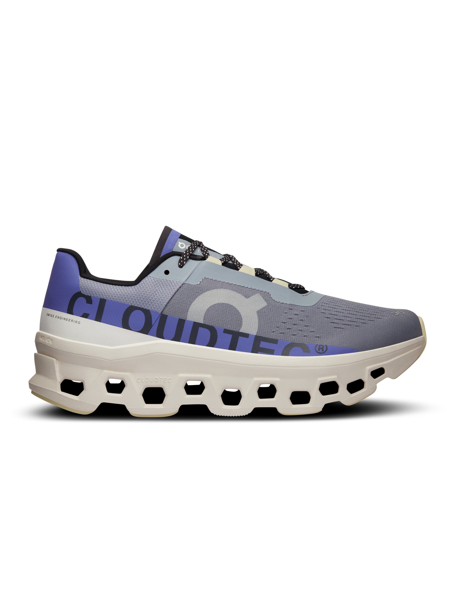 Women's On Cloudmonster, Mist/Blueberry, 11 B Medium