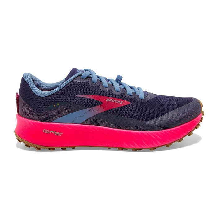 Women's Brooks Catamount, Deep Cobalt/Diva Pink/Oyster Mushroom, 7 B Medium