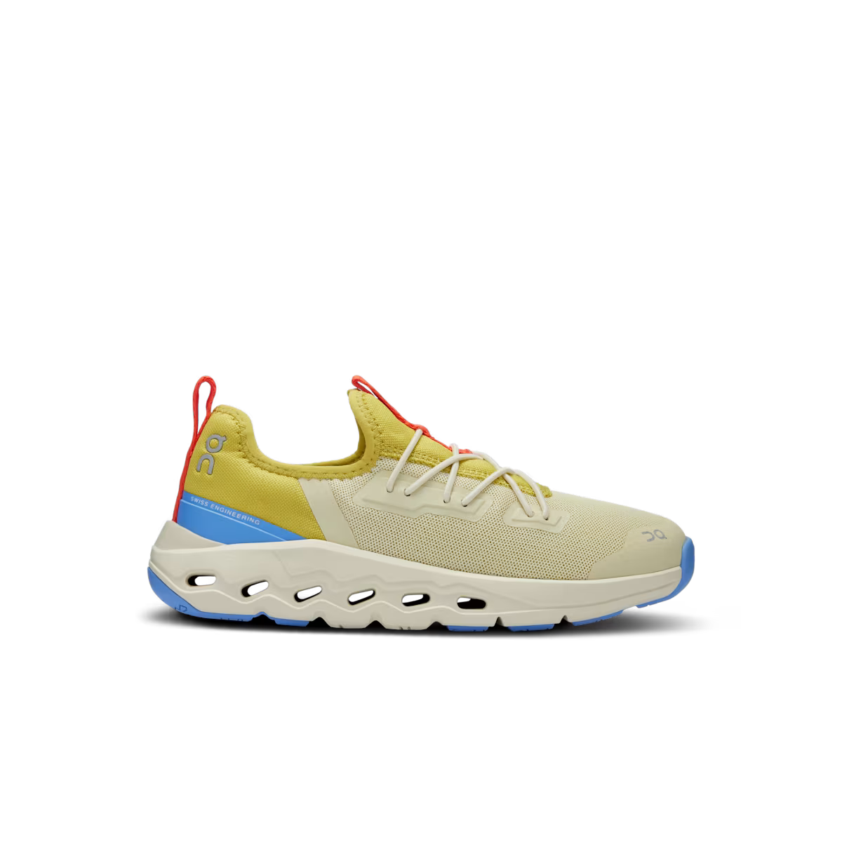 Side view on white background of Kids On  shoe in Endive/Ultramarine, Medium (Regular) width