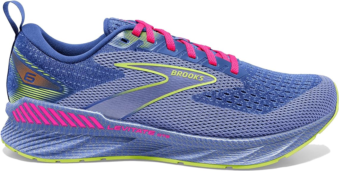 Women's Brooks Levitate GTS 6, Purple/Pink, 11.5 B Medium