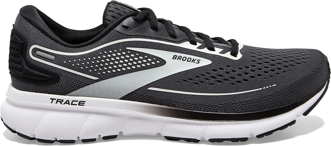 Women's Brooks Trace 2, Ebony/Black/White, 8.5 D Wide