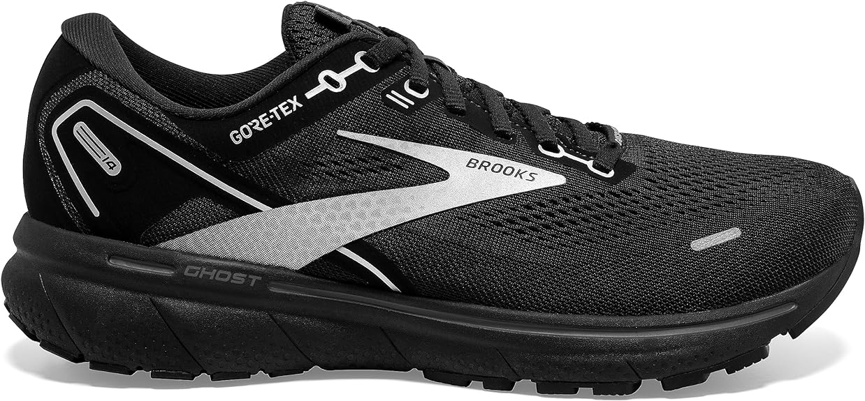 Men's Brooks Ghost 14 GTX, Black/Black/Ebony, 11 D Medium