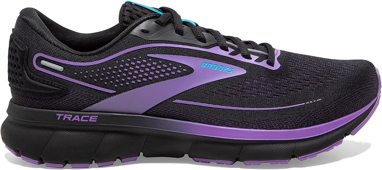 Women's Brooks Trace 2, Black/Ebony/Bellflower, 8 B Medium