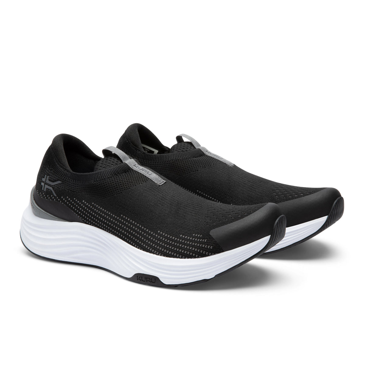 Men's KURU ATOM 2 Slip-On, Jet Black/Bright White