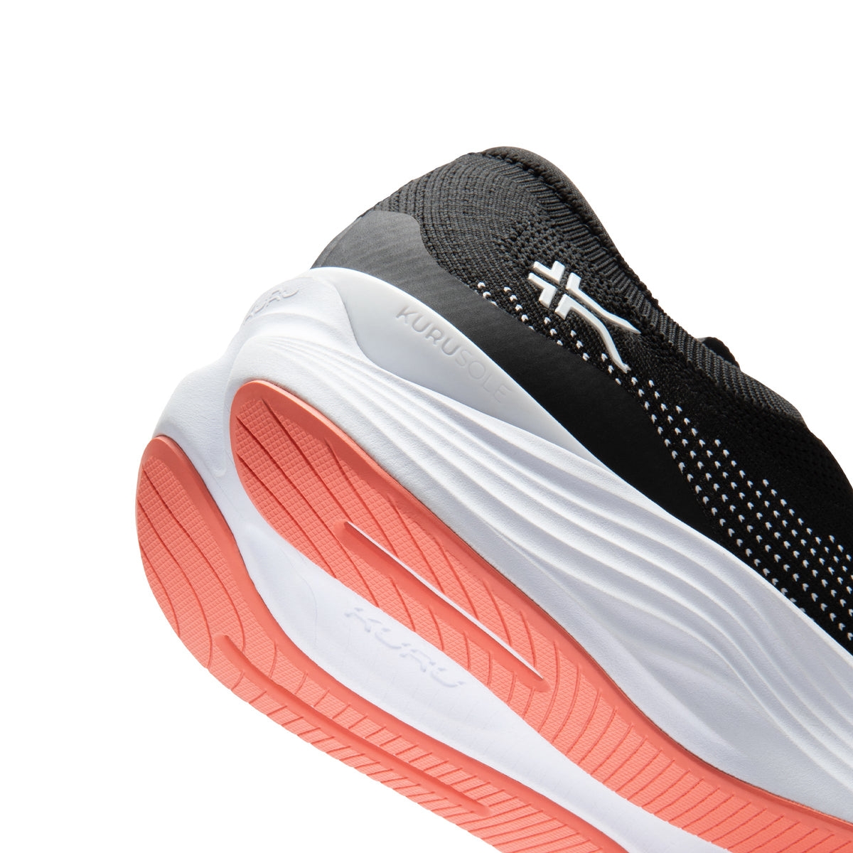 Women's KURU ATOM 2 Slip-On, Jet Black/Dark Coral
