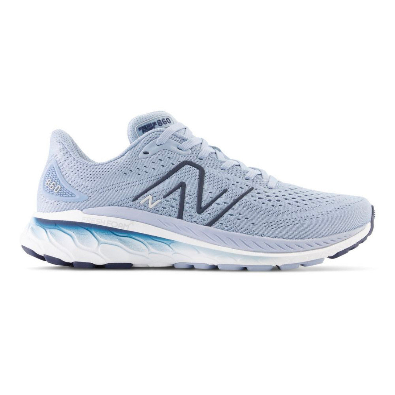 Men's New Balance Fresh Foam X 860v13, Light Arctic Grey/Natural Indigo, 7.5 D Medium