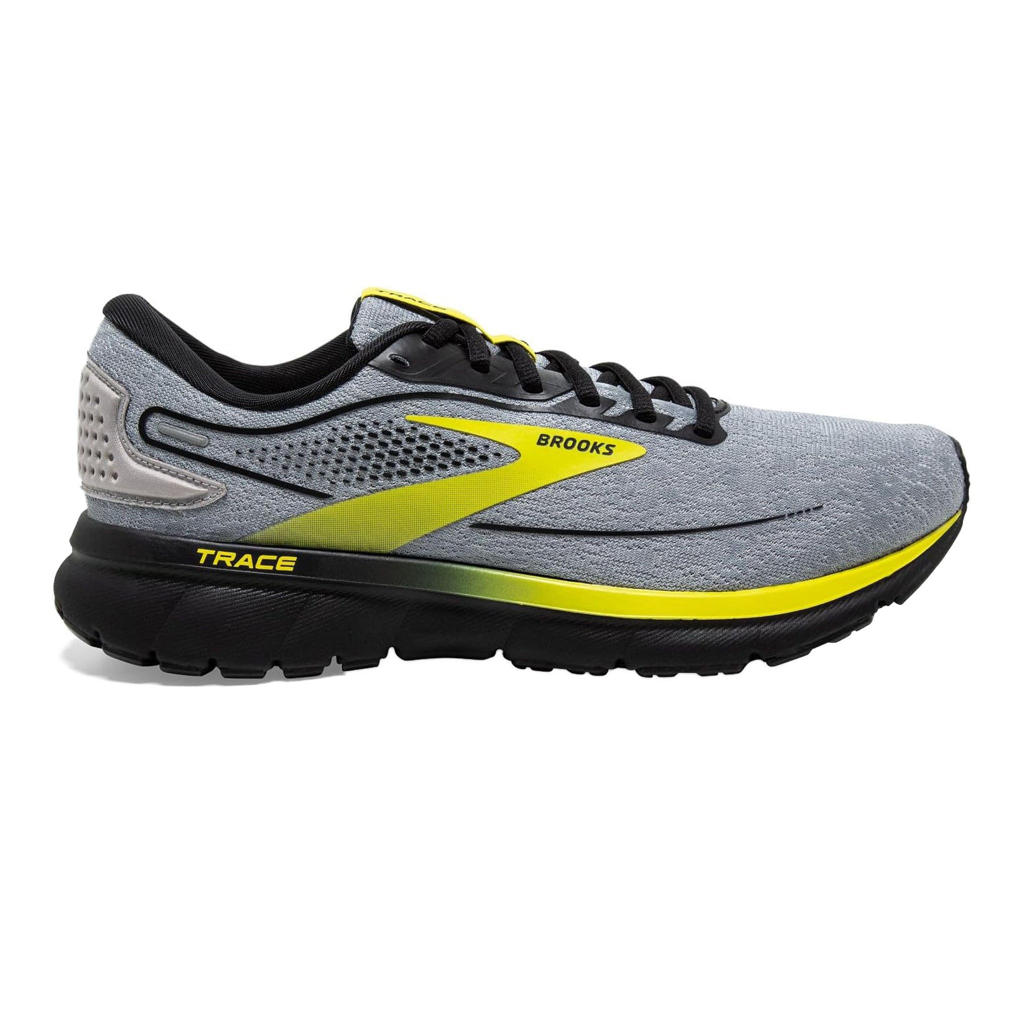 Men's Brooks Trace 2, Black/Alloy/Sulphur, 10 D Medium
