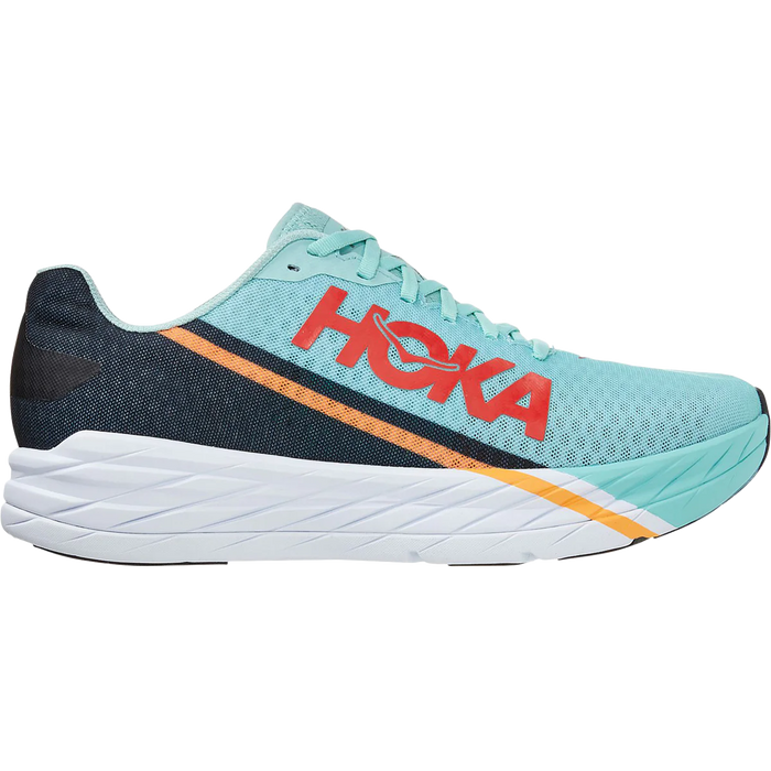 Men's Hoka One One Rocket X, Eggshell Blue/Black, 8 D Medium