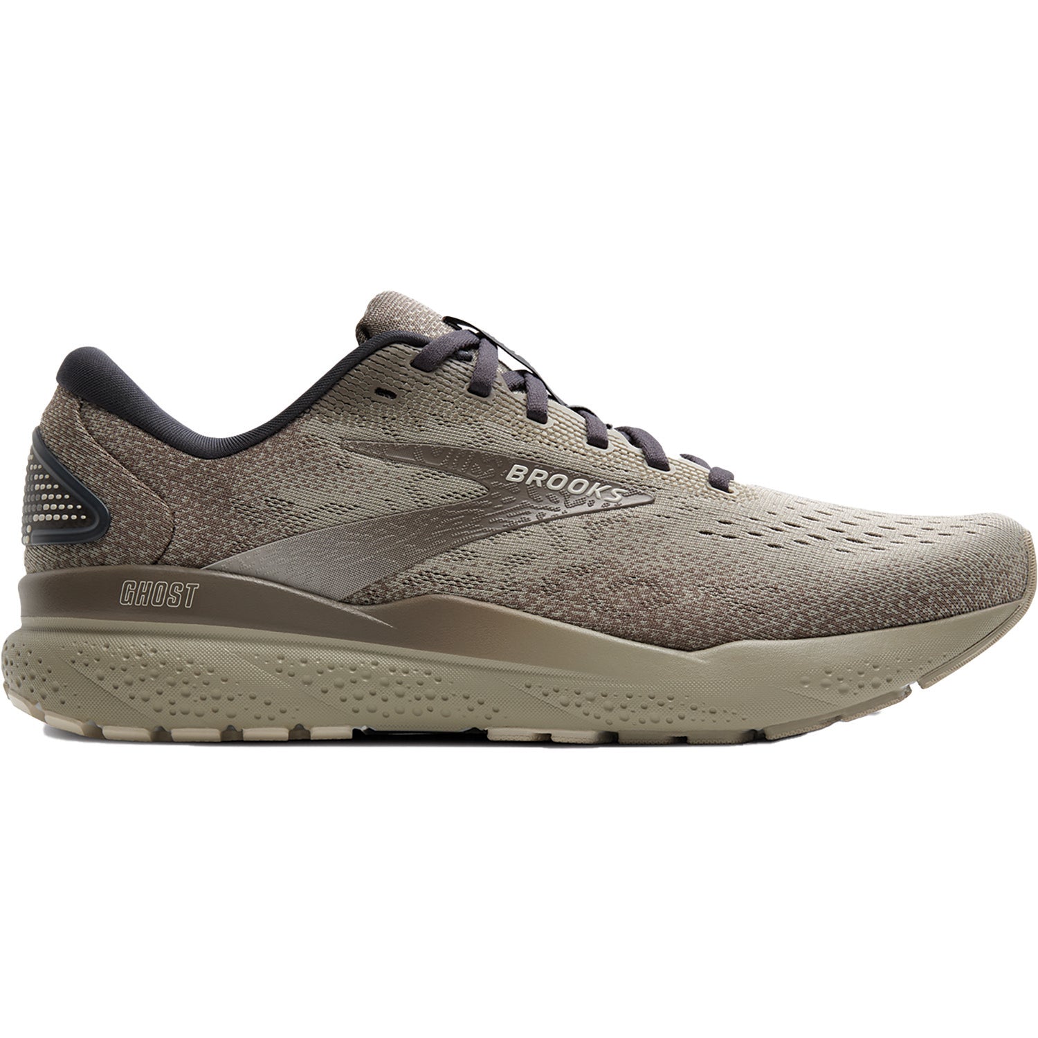Men's Brooks Ghost 16, London Fog/Falcon/Coconut, 10 D Medium