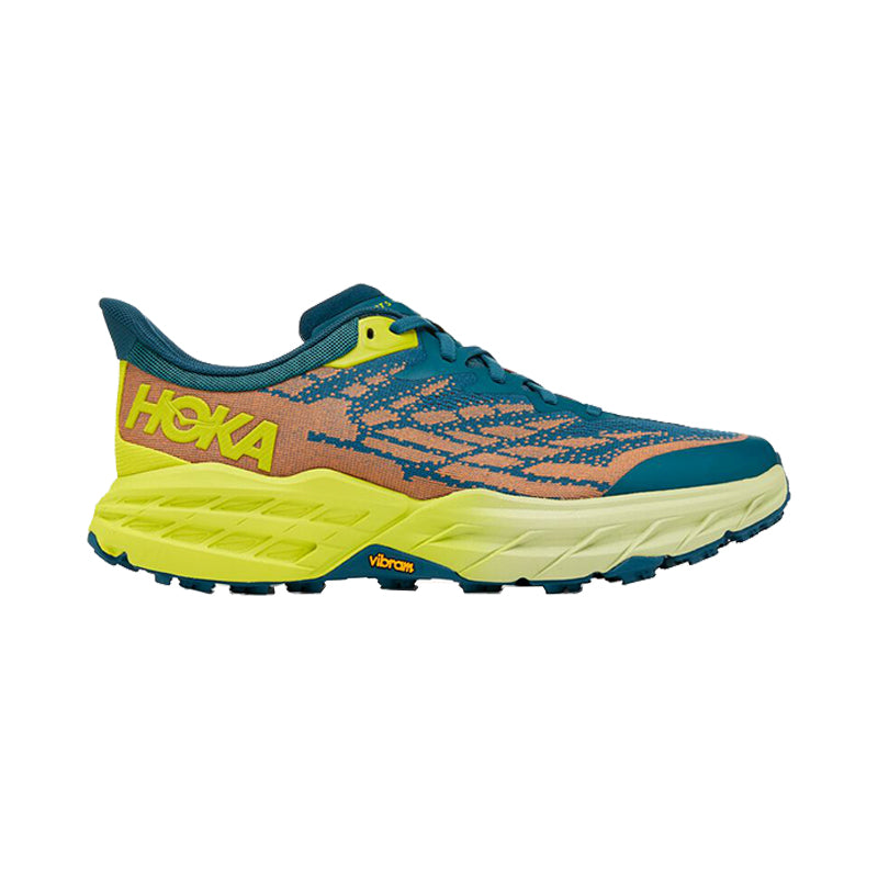 Men's Hoka Speedgoat 5, Blue Coral/Evening Primrose, 10.5 2E Wide