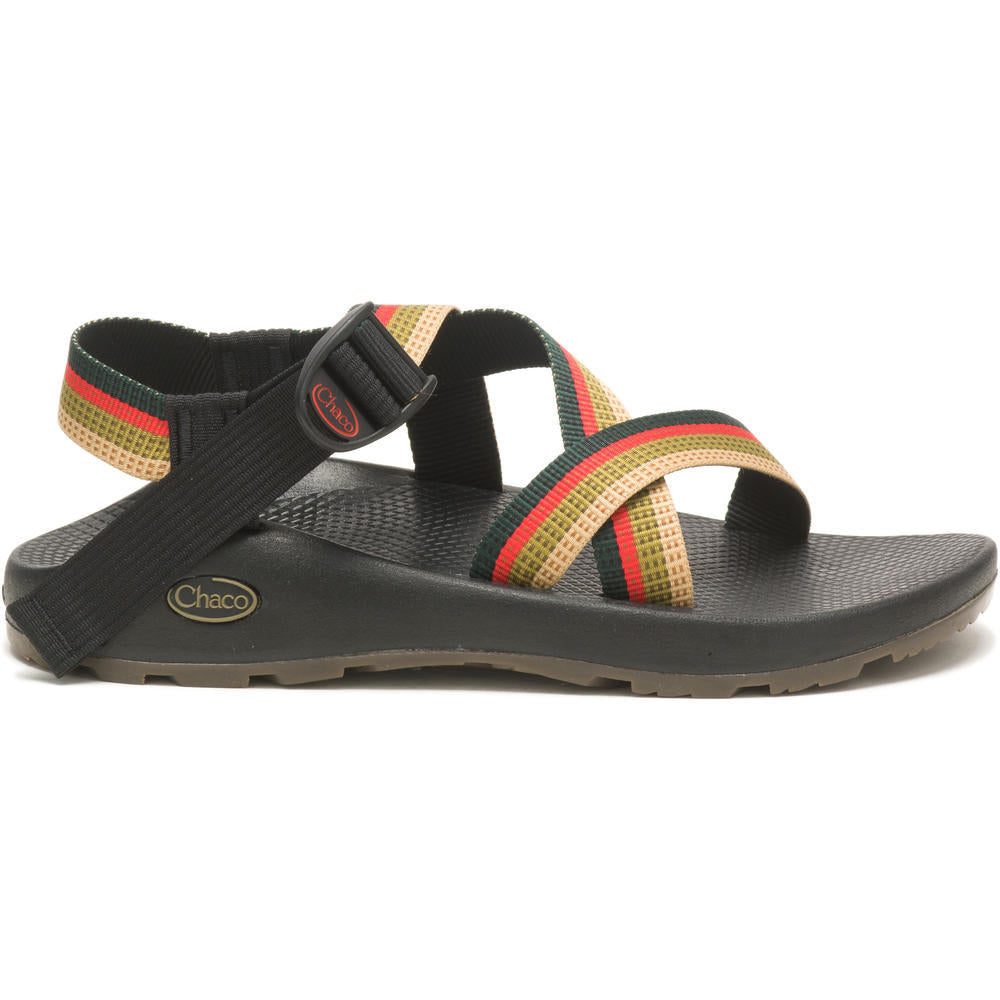 Side view on white background of Mens Chaco Z1 Classic Sandal running shoe in Tetra Moss, Medium (Regular) width