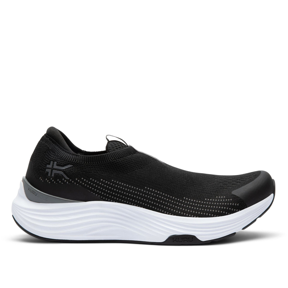 Men's KURU ATOM 2 Slip-On, Jet Black/Bright White
