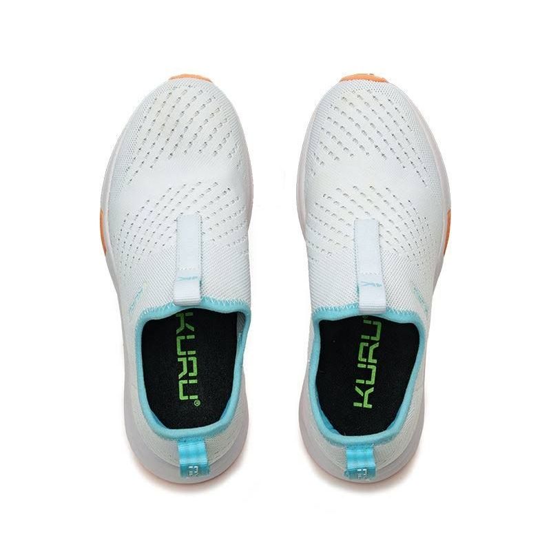 Women's KURU ATOM Slip-On, Bright White/Topaz Blue