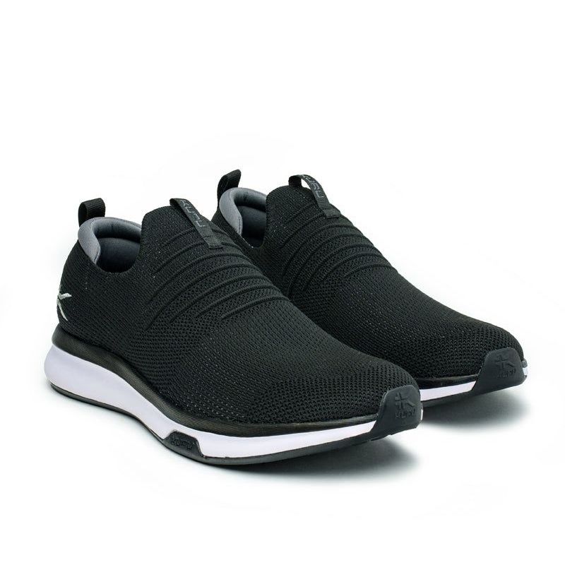Men's KURU ATOM Slip-On, Jet Black/Slate Gray