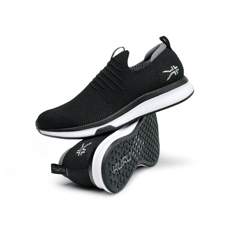 Men's KURU ATOM Slip-On, Jet Black/Slate Gray