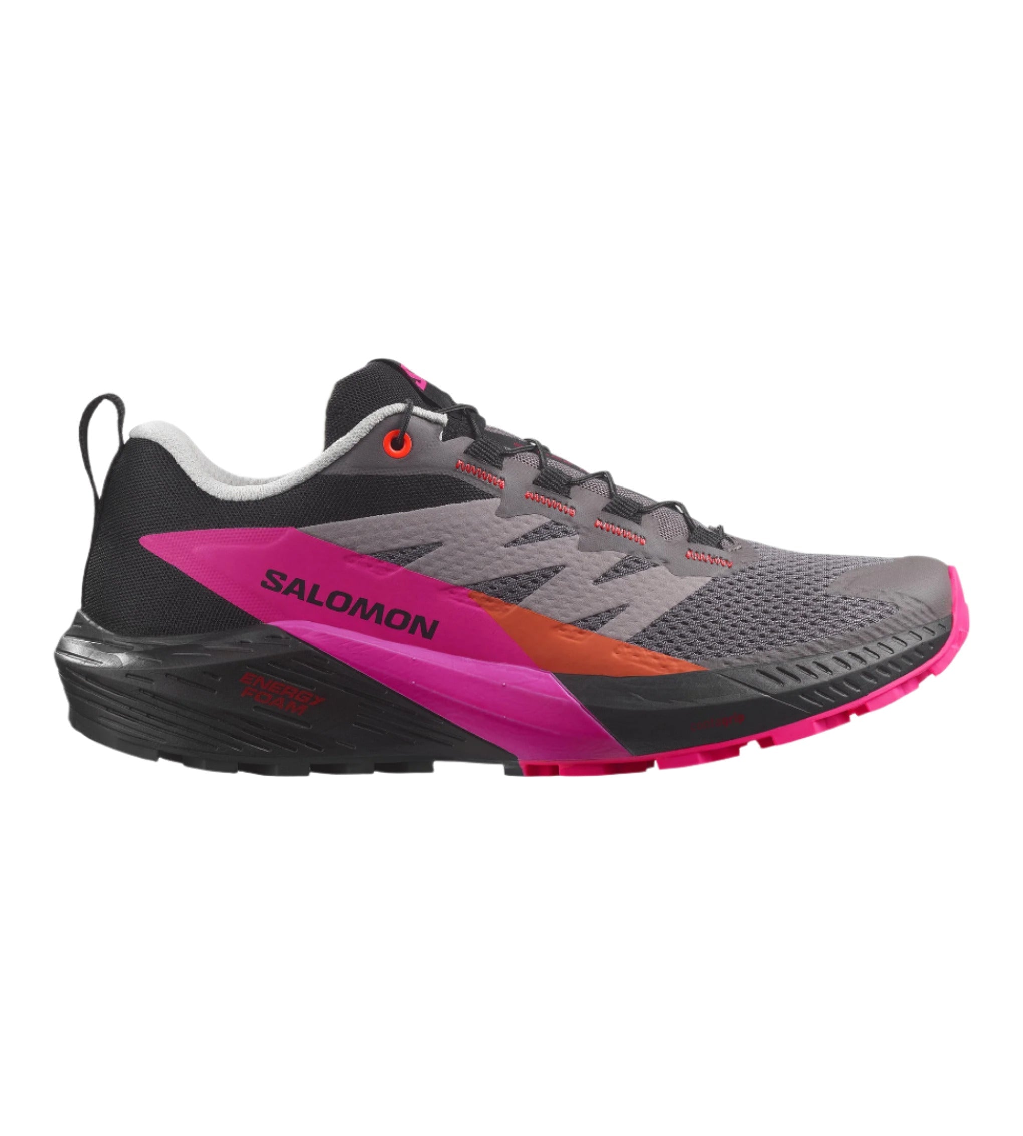 Women's Salomon Sense Ride 5, Plum Kitten/Black/Pink Glo, 9.5 B Medium