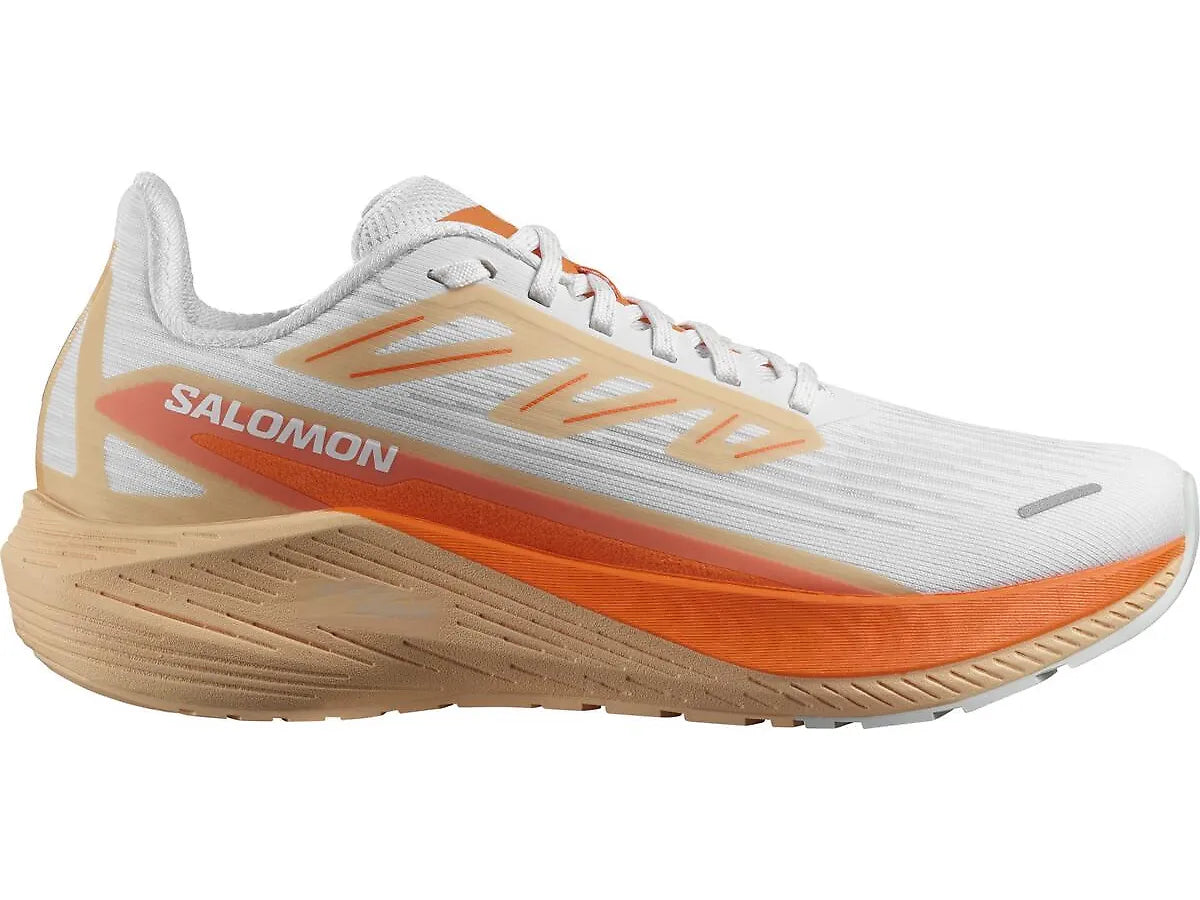 Women's Salomon Aero Blaze 2, White/Dragon Fire/Peach Quartz, 9.5 B Medium