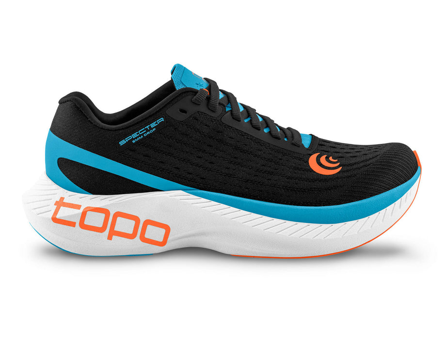 Men's Topo Athletic Specter, Black/Blue, 9 D Medium