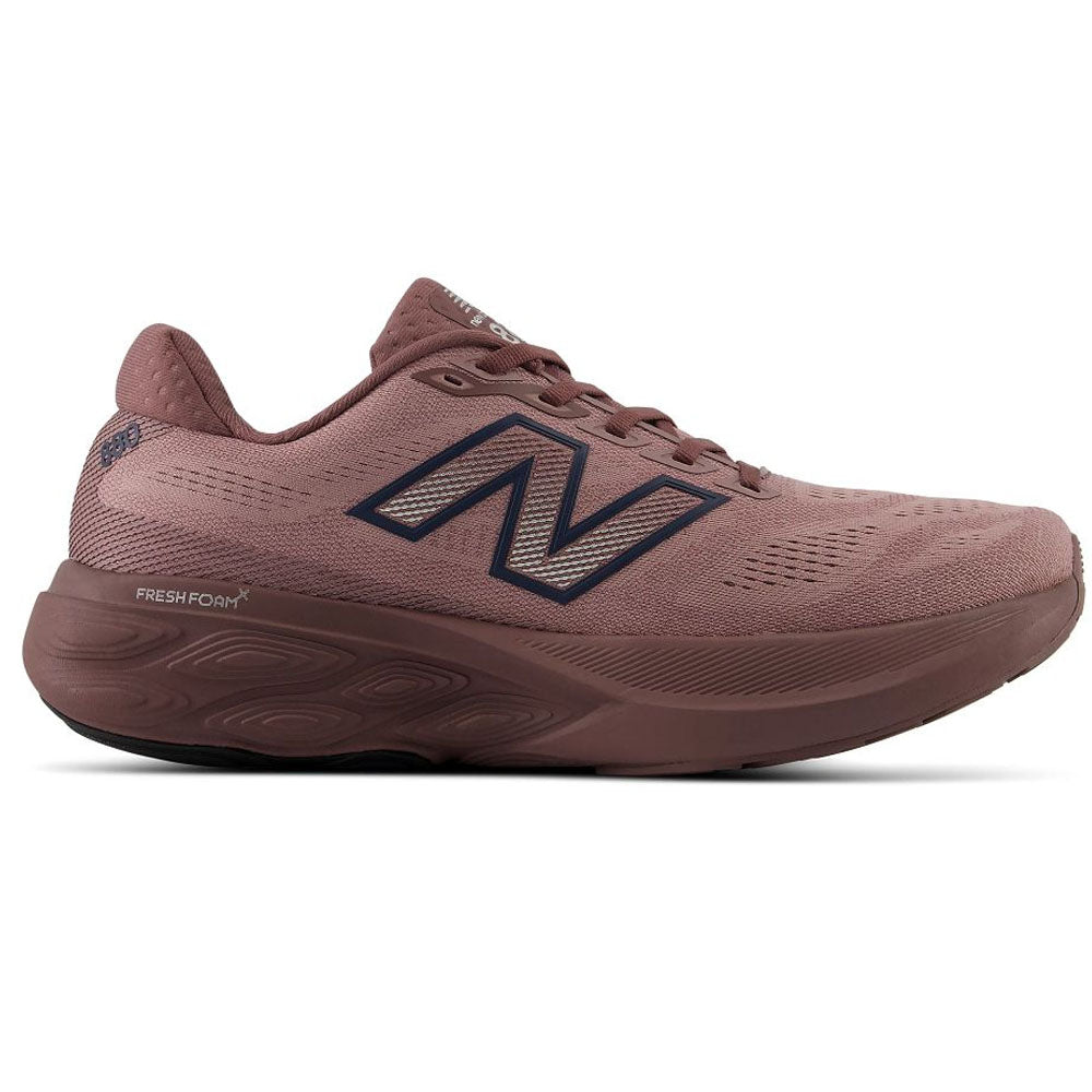 Side view on white background of Mens New Balance Fresh Foam X 880v15 running shoe in Fast Track/Nb Navy, Wide width